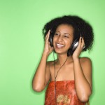 Woman listening to music. Woman Listening to Music