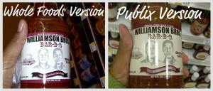 Two Versions Front Label Williamson Bros BBQ Sauce